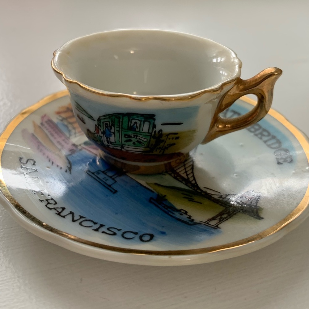 Vintage San Francisco Plate and Saucer
